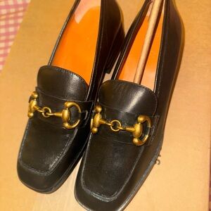 Saint Jenny Black Leather Handcrafted Moccasins